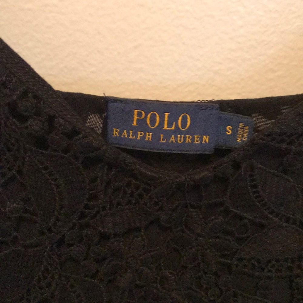 NWOT Black Ralph Lauren lace/ crocheted cotton summer midi dress, sz SM - Picture 2 of 4